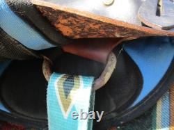 16''king series #176 QH BARS Blue Western leather & cordura Trail saddle USA