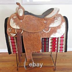 16 western silver show saddle
