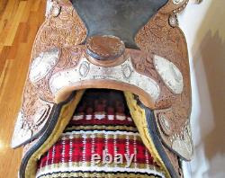 16 western silver show saddle