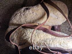 16in handmade by williams leather horse saddle USED