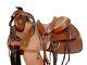 17 16 Used Roping Saddle Western Horse Ranch Pleasure Tooled Leather Tack Set