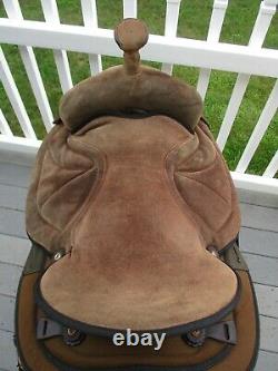 17'' #502 brown Big horn Suede & Cordura western trail saddle SQH BARS