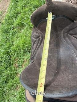 17'' 508 Brown Big horn Western trail saddle Set Extra Wide BARS- Extras Incl