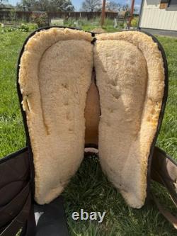 17'' 508 Brown Big horn Western trail saddle Set Extra Wide BARS- Extras Incl