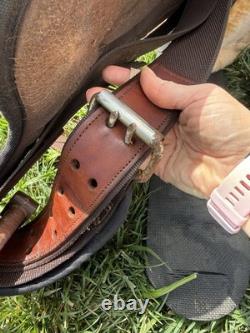 17'' 508 Brown Big horn Western trail saddle Set Extra Wide BARS- Extras Incl