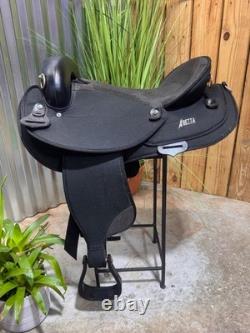 17 ABETTA Black Western Horse ENDURANCE Saddle Light Weight