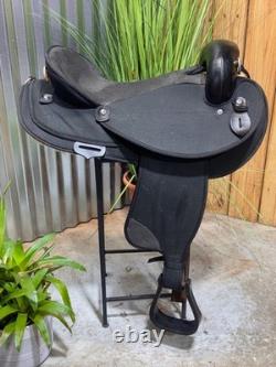 17 ABETTA Black Western Horse ENDURANCE Saddle Light Weight
