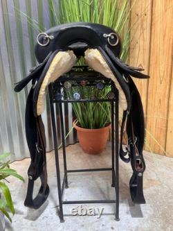 17 ABETTA Black Western Horse ENDURANCE Saddle Light Weight