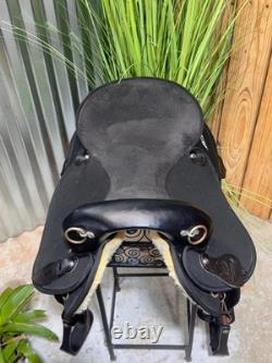 17 ABETTA Black Western Horse ENDURANCE Saddle Light Weight