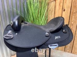 17 ABETTA Black Western Horse ENDURANCE Saddle Light Weight