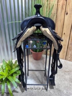 17 ABETTA Brown Western Horse Trail Saddle Light Weight! Semi Bar