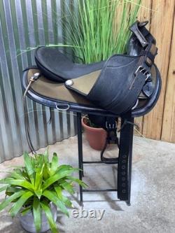 17 ABETTA Brown Western Horse Trail Saddle Light Weight! Semi Bar