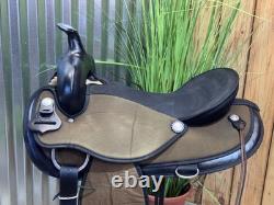 17 ABETTA Brown Western Horse Trail Saddle Light Weight! Semi Bar