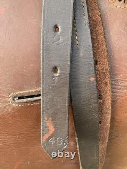 17 Australian Genuine Brown Leather Stock Saddle WithBrass Accents-VGC