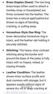 17 Australian Genuine Brown Leather Stock Saddle WithBrass Accents-VGC