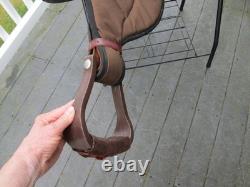 17'' BIG HORN 504 FQH BARS Brown Western suede leather Trail saddle USA