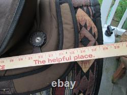 17'' BIG HORN 504 FQH BARS Brown Western suede leather Trail saddle USA