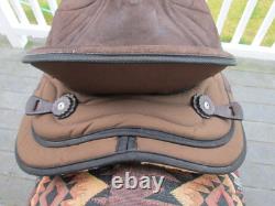 17'' BIG HORN 504 FQH BARS Brown Western suede leather Trail saddle USA