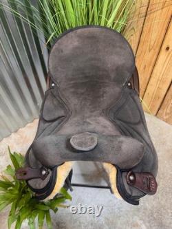 17 BIG HORN Brown Western Trail Saddle #504 Light Weight Cordura Full QH