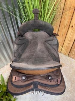 17 BIG HORN Brown Western Trail Saddle #504 Light Weight Cordura Full QH