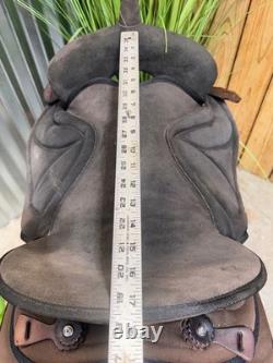 17 BIG HORN Brown Western Trail Saddle #504 Light Weight Cordura Full QH