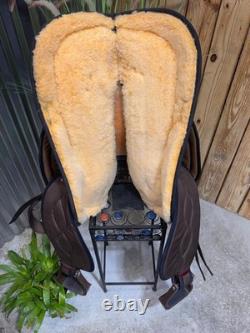 17 BIG HORN Brown Western Trail Saddle #504 Light Weight Cordura Full QH