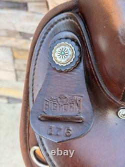 17 Big Horn #176, Light Weight Western Trail Horse Saddle, Clean