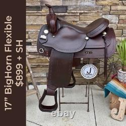 17 Big Horn Flexible Western Trail Horse Saddle- Clean