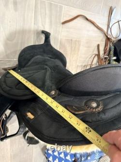 17 Big Horn Synthetic Western Saddle 602 Black SQHB