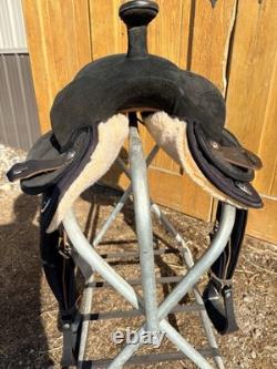 17 Big Horn Synthetic Western Saddle 602 Black SQHB
