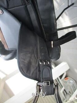 17'' Black Derby Originals Synthetic Western trail saddle