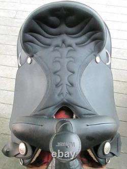 17'' Black Wintec Western trail saddle regular QH BARS w 34''Neoprene cinch USA