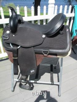 17'' Black abetta 20507W Neoprene Western Trail saddle FQH BARS HIGH CANTLE