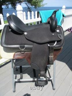 17'' Black abetta 20507W Neoprene Western Trail saddle FQH BARS HIGH CANTLE