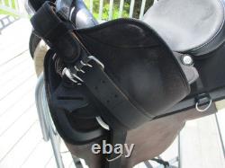 17'' Black abetta 20507W Neoprene Western Trail saddle FQH BARS HIGH CANTLE