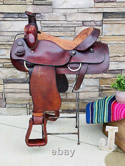 17 Blue Ridge Roping Saddle, Western, Ranch Saddle, Clean