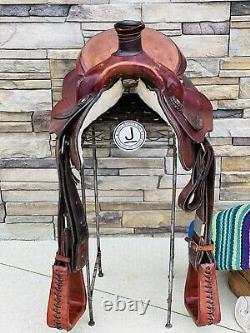 17 Blue Ridge Roping Saddle, Western, Ranch Saddle, Clean