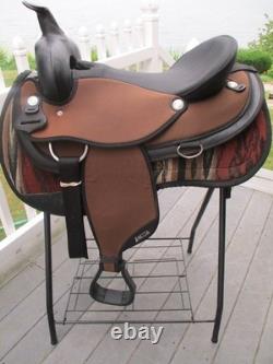 17'' Brown ORIGINAL abetta 20501-7 Western Trail saddle Regular QH BARS