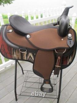 17'' Brown ORIGINAL abetta 20501-7 Western Trail saddle Regular QH BARS