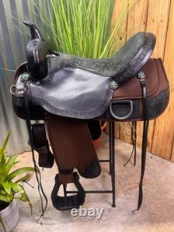 17 CIRCLE Y Stacy Westfall Magnolia Western Trail Saddle WIDE TREE