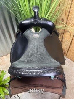 17 CIRCLE Y Stacy Westfall Magnolia Western Trail Saddle WIDE TREE