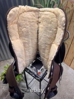 17 CIRCLE Y Stacy Westfall Magnolia Western Trail Saddle WIDE TREE