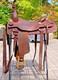 17 Calvin Allen Saddle, Roughout Basketweave Leather Cutting Reined Cowhorse