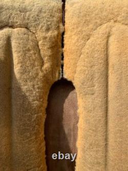 17 Calvin Allen Saddle, Roughout Basketweave Leather Cutting Reined Cowhorse