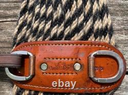 17 Calvin Allen Saddle, Roughout Basketweave Leather Cutting Reined Cowhorse