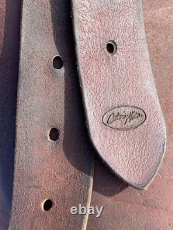 17 Calvin Allen Saddle, Roughout Basketweave Leather Cutting Reined Cowhorse