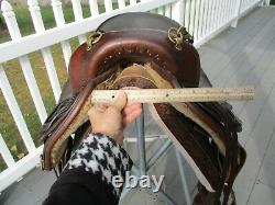 17'' Circle Y Endurance Park & Trail Brown leather western saddle SQH BARS