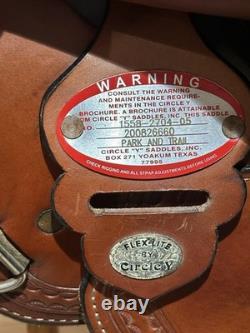 17 Circle Y Flex-Lite Western Trail Saddle Model 1558 (wide)