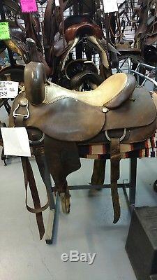 17 Circle Y Lonnie Morris Cutting Saddle