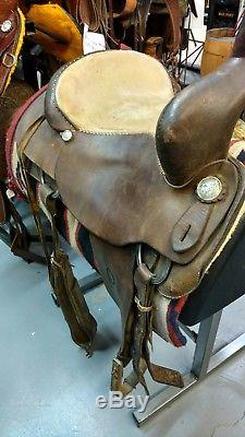 17 Circle Y Lonnie Morris Cutting Saddle